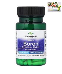 Boron, Бор, Swanson, Albion Boron 6 мг, 60 веганских капсул