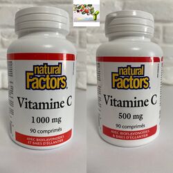 Витамин С с бифлавоноидами, Витамин С 1000 mg ,500 мг,  Natural Factors