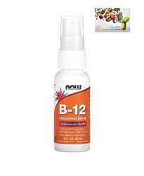 В12, NOW Foods, Липосомальный спрей с витамином B12, 1000 мкг, 59 мл 