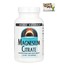 Магний , Source Naturals, Цитрат магния, 133 мг, 90 капсул
