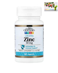 21st Century, Цинк , Хелат цинка 50 мг, 60 таблеток