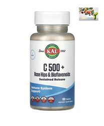 Витамин С, KAL, C 500 шиповник и биофлавоноиды, 100 таблеток