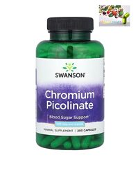 Хром, Swanson, пиколинат хрома, 200 мкг, 100 капсул