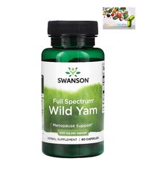 Wild Yam, Swanson, Full Spectrum, дикий ямс, 400 мг, 60 капсул