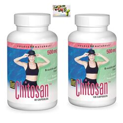 Хитозан, хитозан для похудения ,  Source Naturals,  DIET CHITOSAN,  500 мг 
