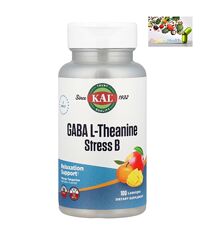 Габа, Теанин, KAL, ГАМК, L-теанин, таблетки Stress B, 100 леденцов