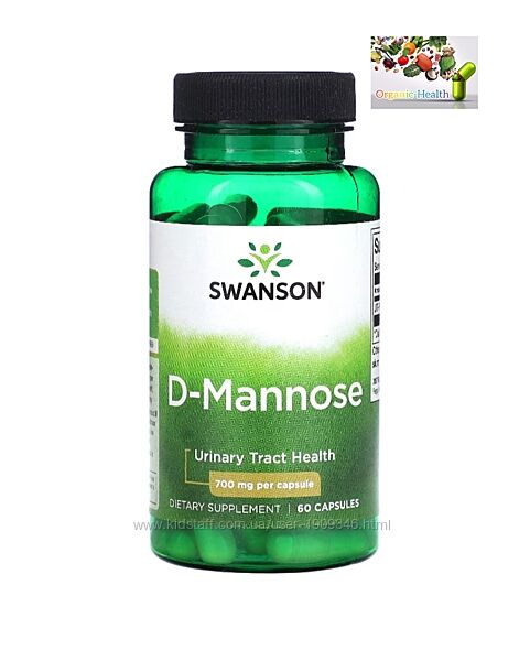 Д-Маноза, Swanson, D-манноза, 700 мг, 60 капсул, Манноза, Женское здоровье