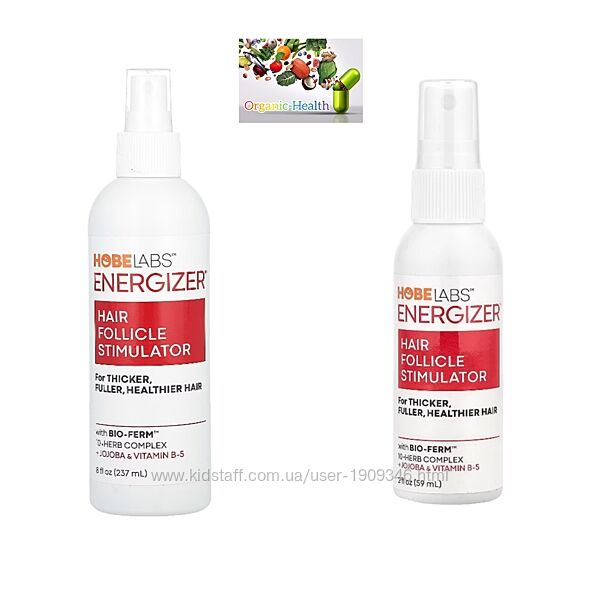 Energizer , Стимулятор роста волос , масло жожоба и В-5 , 59 мл