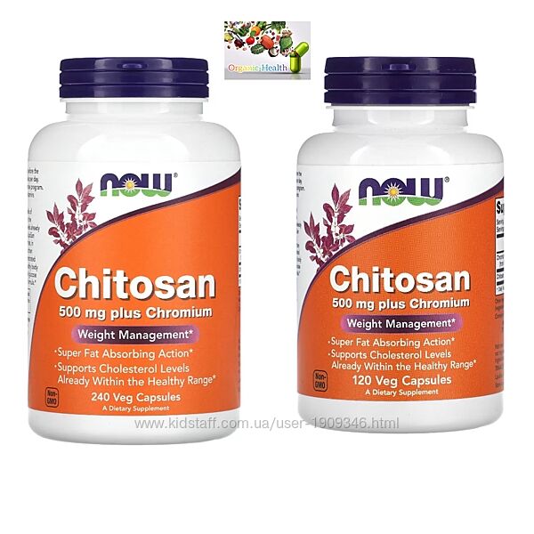 NOW Foods, Хитозан, Хитозан и хром , снижение веса 