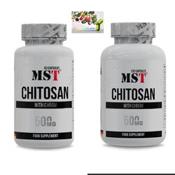 Хитозан, MST, хитозан с хромом, 500 мг, Chitosan With Chrom 500 mg , 60 шт