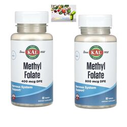 Фолиевая кислота , KAL, В9 , Methyl folate ,  Метилфолат, 400 / 800 мкг DFE