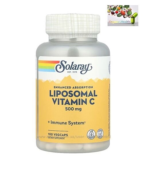 Липосомальный витамин C, Solaray, липосомальный витамин C, 100 капсул