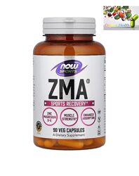NOW , Sports, ZMA, добавка с цинком и магнием, 90 растительных капсул