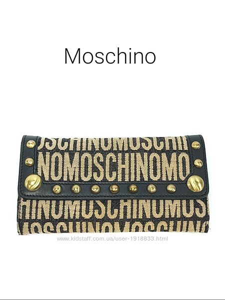 Кожаный женский кошелек Moschino Оригинал Винтаж