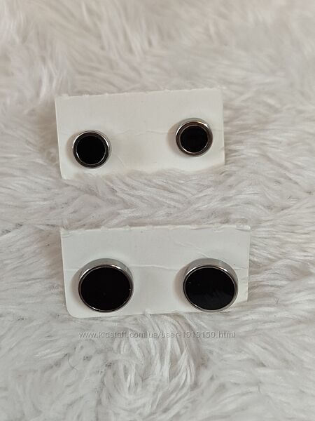 Серьги гвоздики пусеты с эмалью 