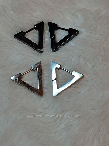 Серьги для пирсинга треугольники треугольные 