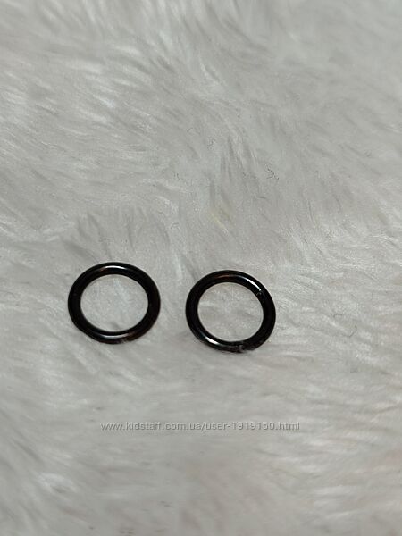 Серьги для пирсинга в ухо в нос в губу микро кольца колечки черные