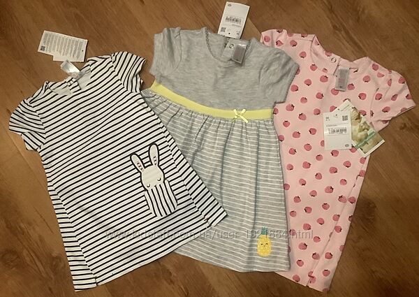 Платья летние, производство C&A, Германия. Рост 86 см. Хлопок.