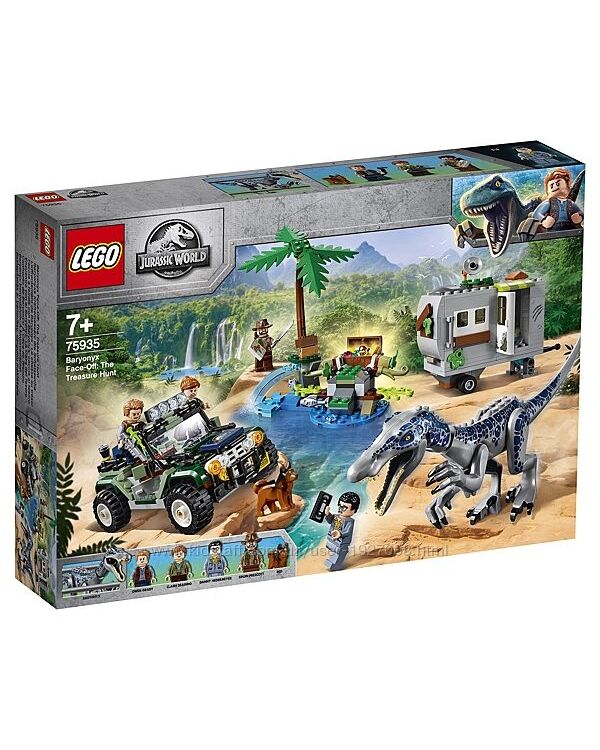 LEGO Jurassic World Поединок с бариониксом Охота за сокровищами 75935