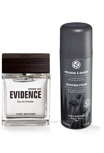 Набор Evidence Туалетная вода 50мл и Пена для бритья Ив Роше Ів Роше Yves