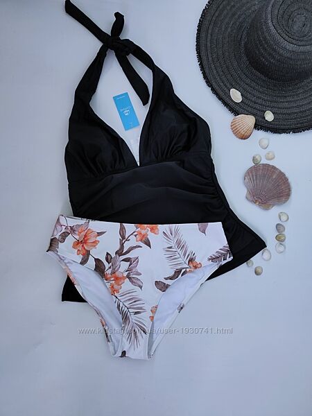 Роздільний купальник танкіні раздельный з майкою з топом Cupshe м, 38, 46