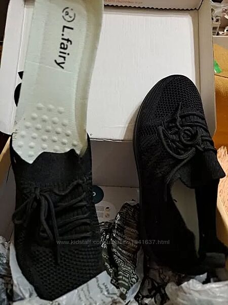 Кросівки для дівчинки чорні текстильнs
