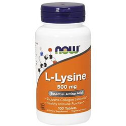 NOW Foods L-Lysine 500 mg Tablets 100 tabs L-Лизин