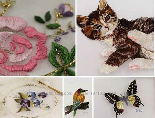 Полный курс по вышивке гладью основы и вышиваем животных Евгения Васи