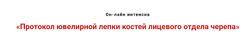 Протокол ювелирной лепки костей лицевого отдела черепа Игорь Атрощенко