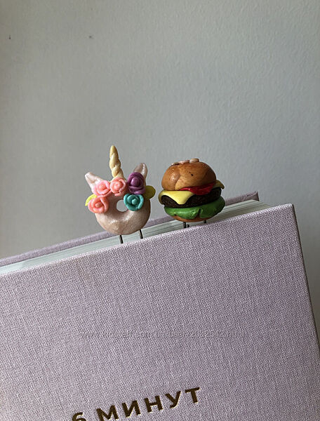 Скрепки закладки из полимерной глины