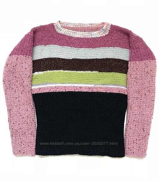 Свитер в полоску ручной работы hand made 