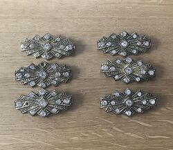 Вінтажні металеві брошки 6 штук