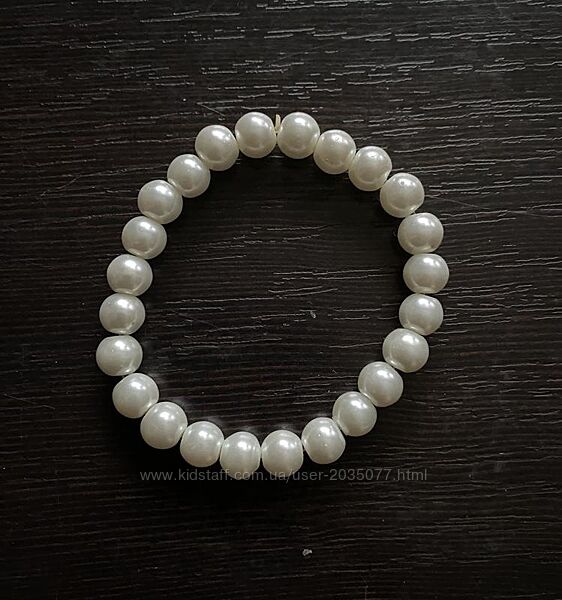 Білий браслет біжутерія