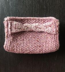 Рожева в&acuteязана косметичка органайзер ручної роботи hand made 