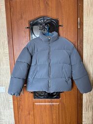 Сіра тепла зимова куртка унісекс пуховик Rapid