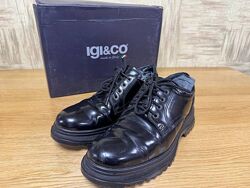 Чёрные кожаные мужские демисезонные туфли дерби IGI&CO
