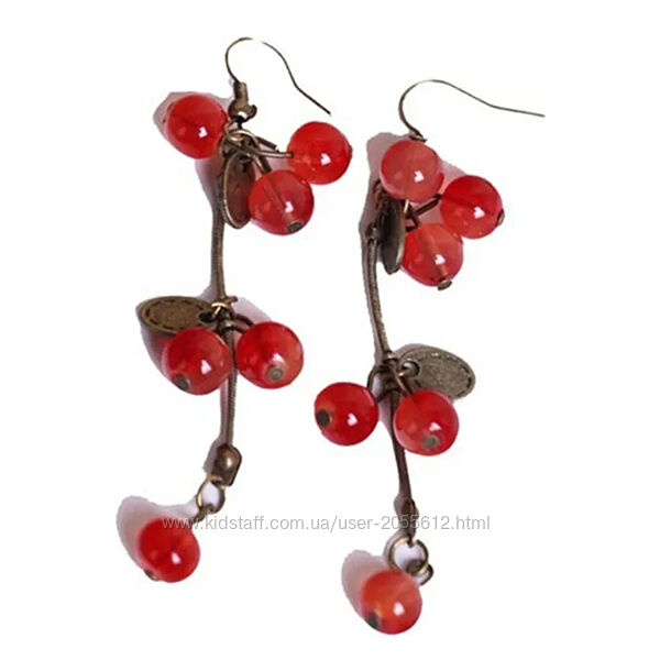 Сережки ягідки червоні