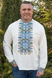 Чоловіча вишиванка молочна  