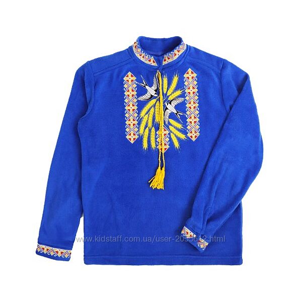 Вишиванка флісова для хлопчика Лілея довгий рукав
