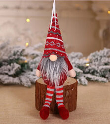 Гном новорічний на ялинку 30 см