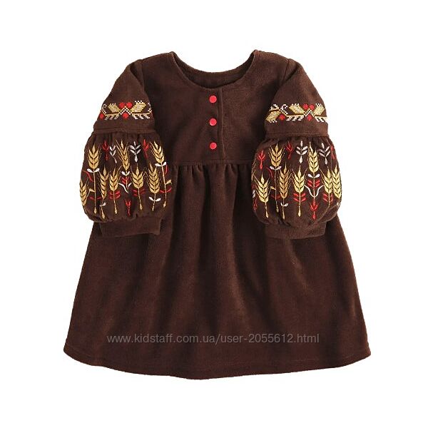 Флісова сукня з вишивкою Колоски