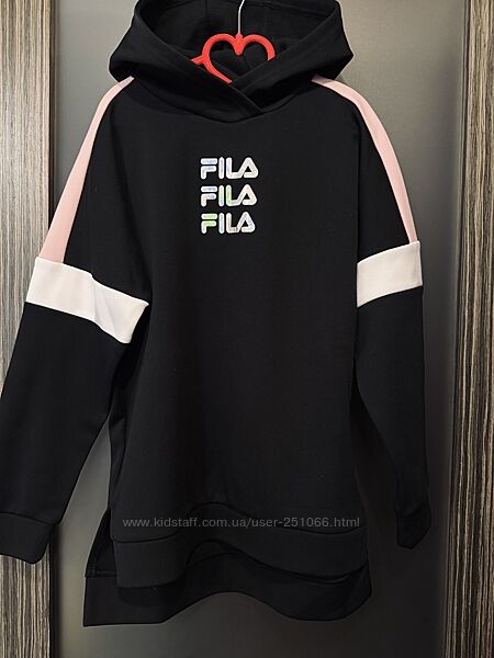 Удлинённое красивое худи на флисе Fila р.134-140
