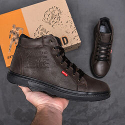 Чоловічі зимові НАТУРАЛЬНІ ШКІРЯНІ кросівки черевики Levis