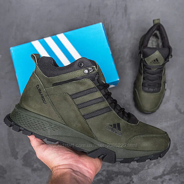 Чоловічі зимові ШКІРЯНІ черевики кросівки Adidas