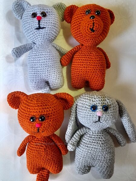 Котик зайчик ведмедик м´які іграшки