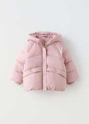 Рожева зимова куртка-пуховик Zara Португалія  Вік 23 роки  Зріст 98 