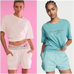 Піжама з шортами, Cotton Tee-Jama Set, Victoria&acutes secret, XS, S, М