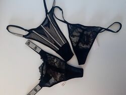 Трусики Sheer Shine Strap з камінчиками , Victoria&acutes secret  S, M
