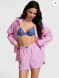 Бавовняний комплект сорочка шорти, р. S, Pink, Victoria&acutes Secret 