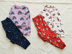 8-9 рок Marks&Spencer флісова Стіч на велюрова Новорічна з Міні Маус піжама